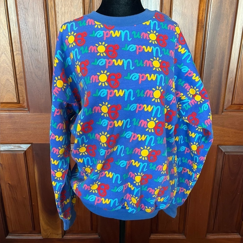 Vintage Ken Done Down Under All Over Print Sweatshirt Medium Made in Australia